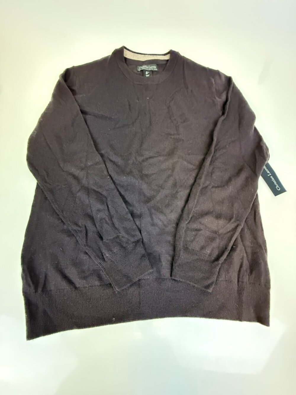 Christian Lacroix Brown Ribbed Wool Sweater J4-32